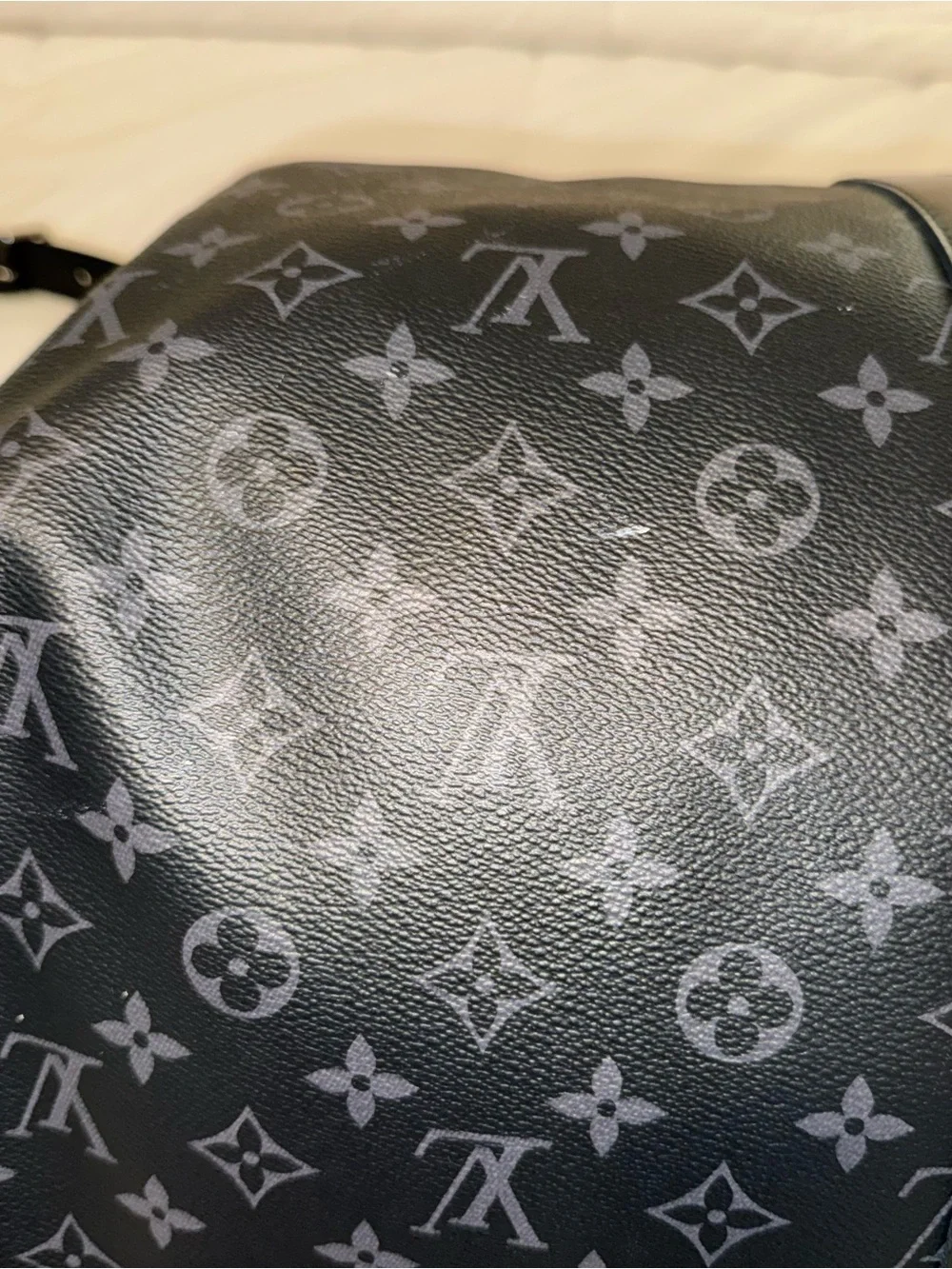 Louis Vuitton Keepall 55 Bandoulière Eclipse Black